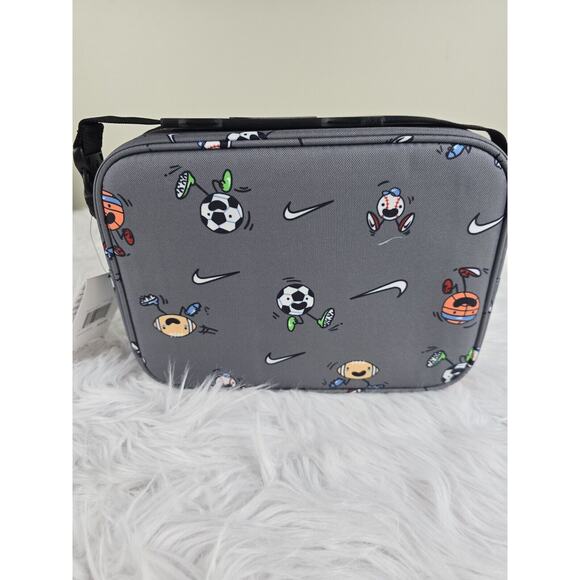 Nike Lunchbox Logo Graphic Smoke Grey Insulated Hard Shell Bag 4L New With Tags - Picture 2 of 5